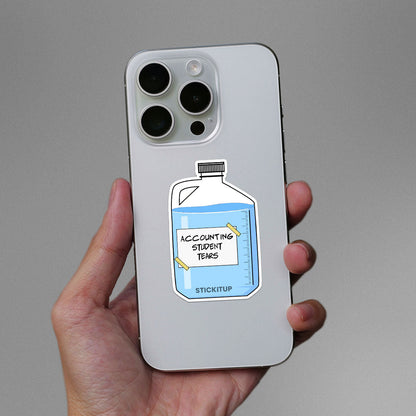 Accounting Student Tears Sticker