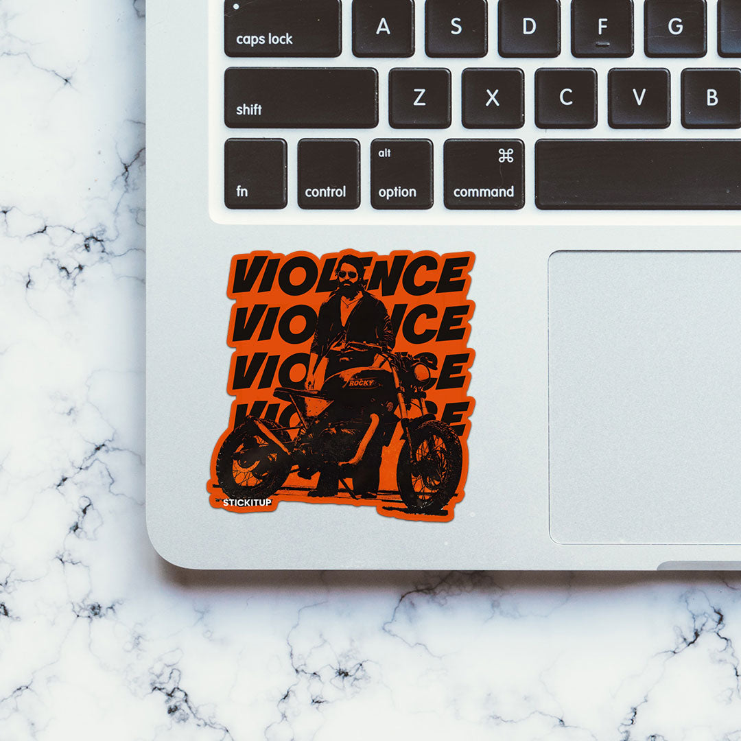 Violence Violence Violence Sticker