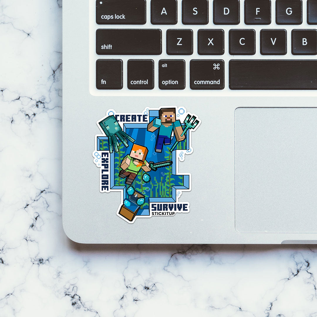 CREATE EXPLORE SURVIVE 0.1 Sticker| STICK IT UP