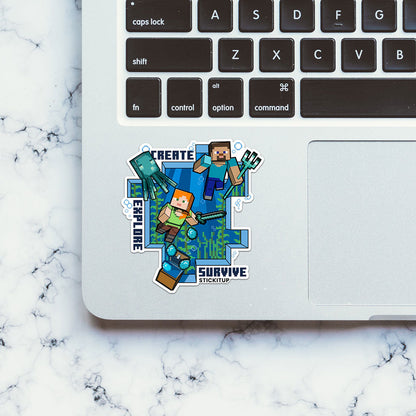 CREATE EXPLORE SURVIVE 0.1 Sticker| STICK IT UP