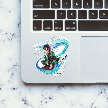 Tanjiro water breathing forms Sticker