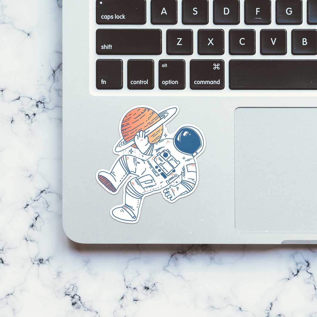 Astronaut Floting Sticker