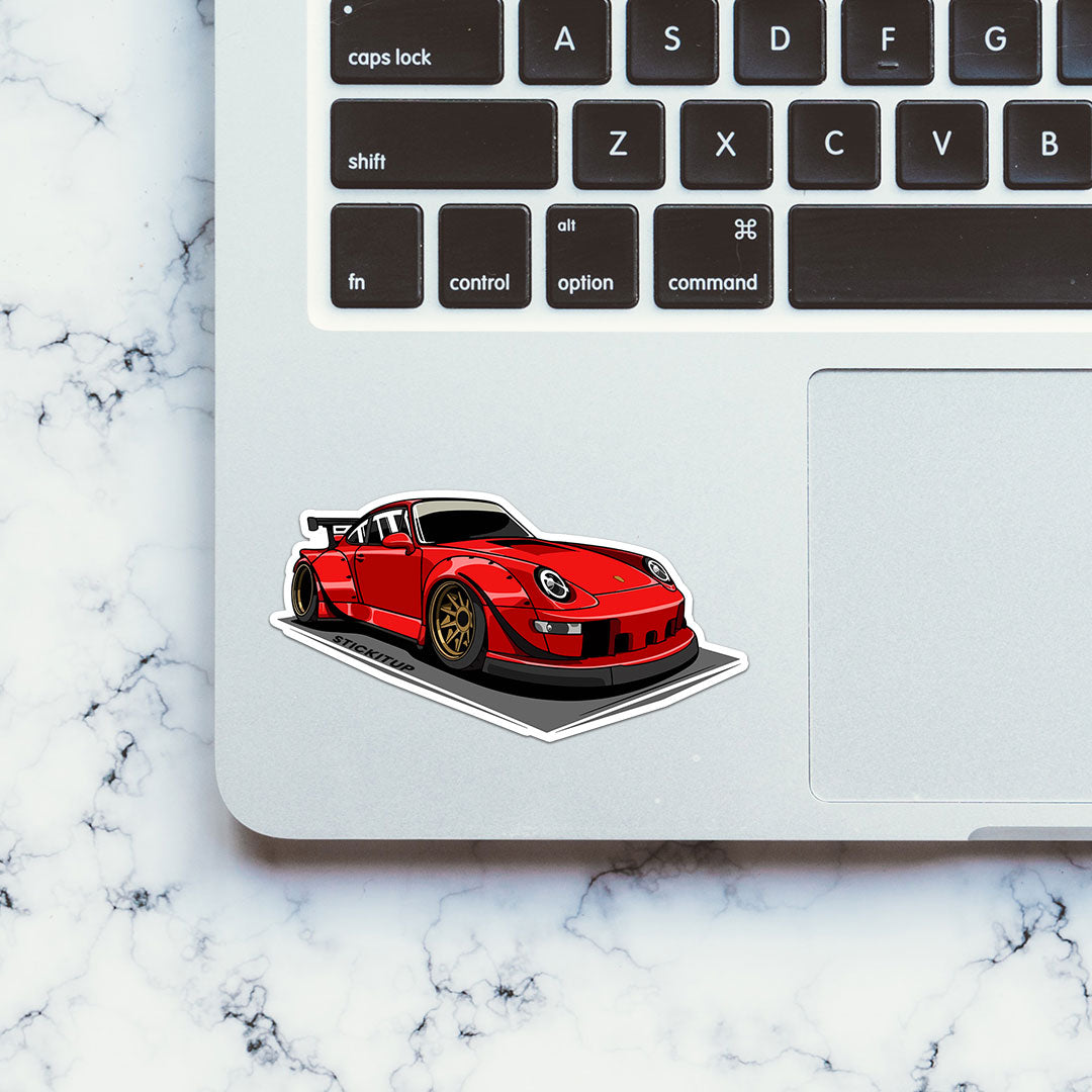 RWB 911 Red Sticker