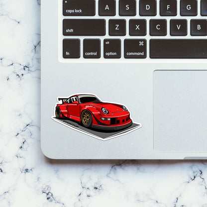 RWB 911 Red Sticker