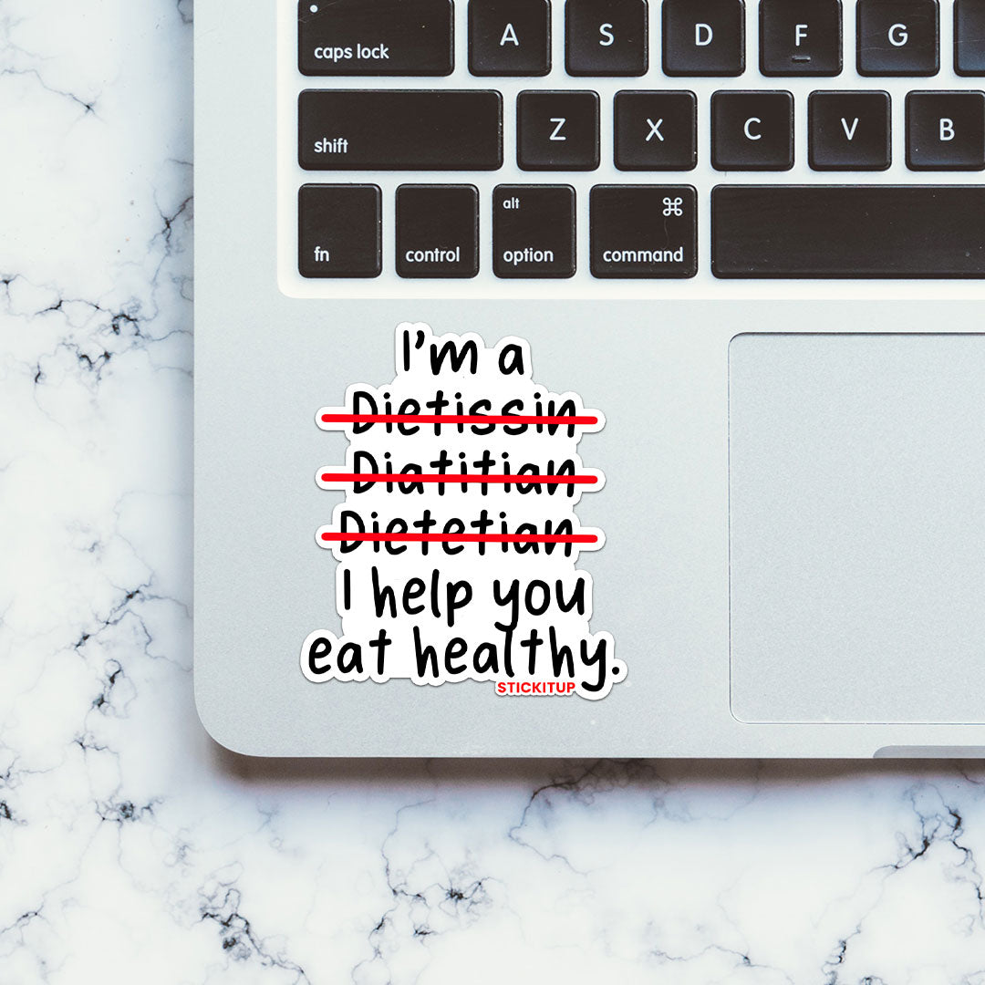 I Help You Eat Healthy Sticker