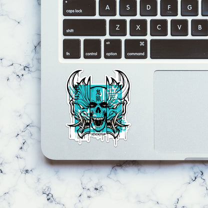 Skull Oni Demon Mask Sticker