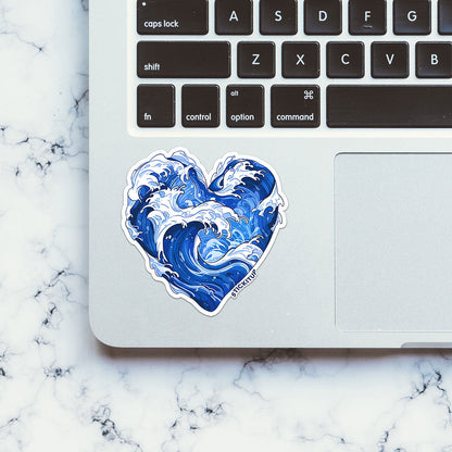 Heart Shaped Wave Sticker