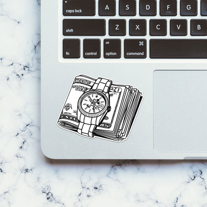 Time Is Money Sticker