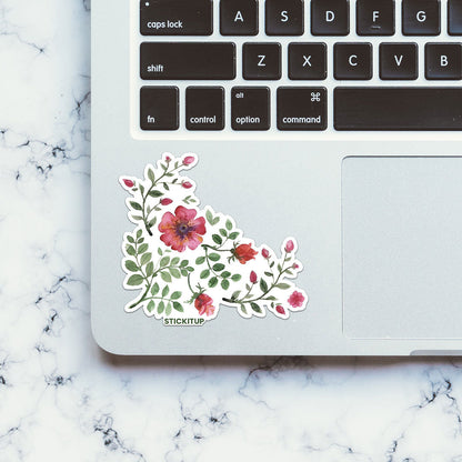 RED FLOWERS Sticker| STICK IT UP