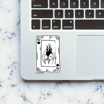 BURN CARD QUEEN Sticker| STICK IT UP