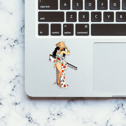 Katana Girl Sticker