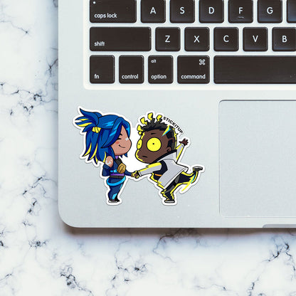 CHIBI JETT & NEON Sticker| STICK IT UP