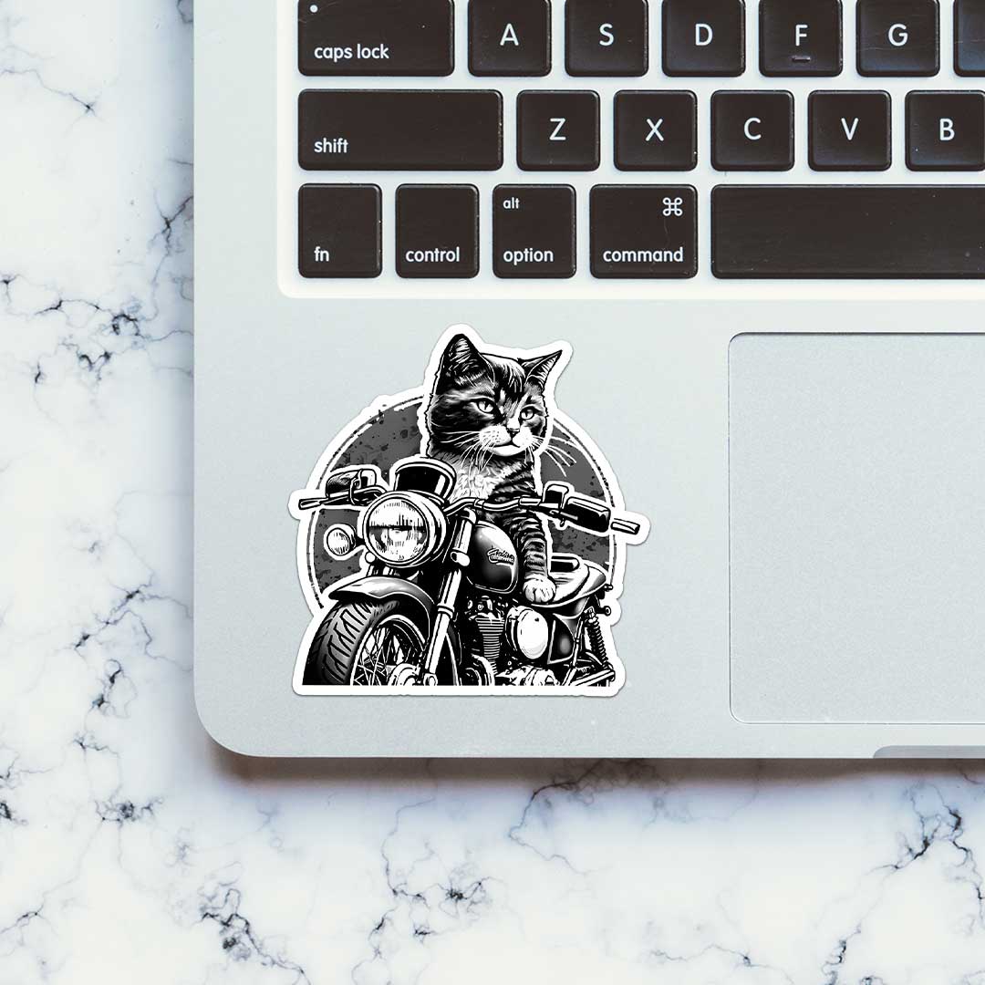 Cat Rider Sticker