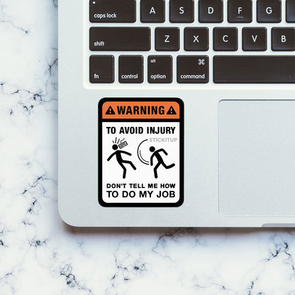 Avoid Injury Sticker