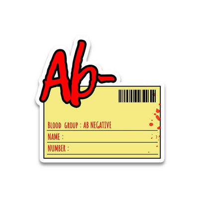 Blood group Ab Negative Reflective Sticker | STICK IT UP