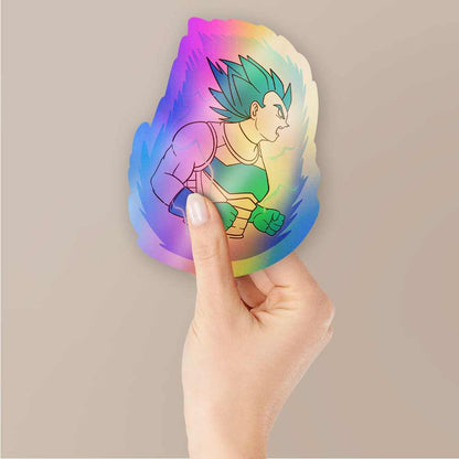 Prince saiyan Holographic Stickers | STICK IT UP