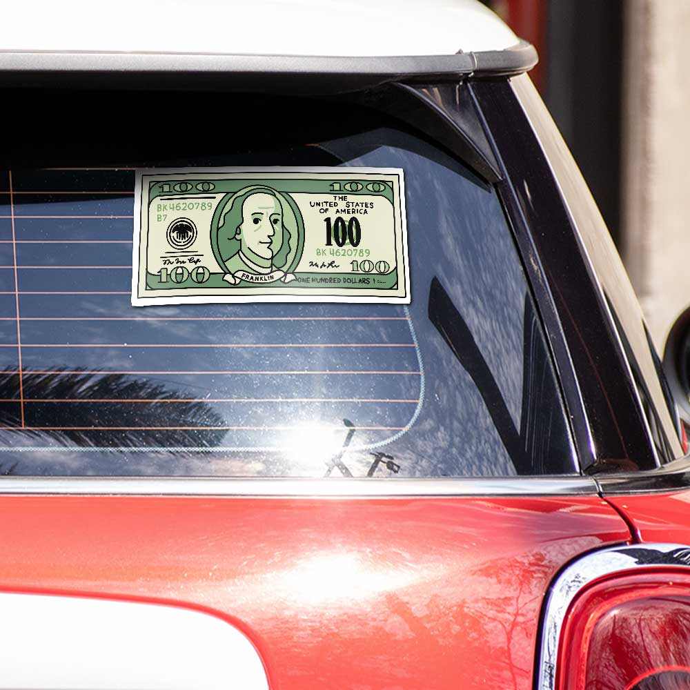 Hundred bucks Reflective Sticker | STICK IT UP