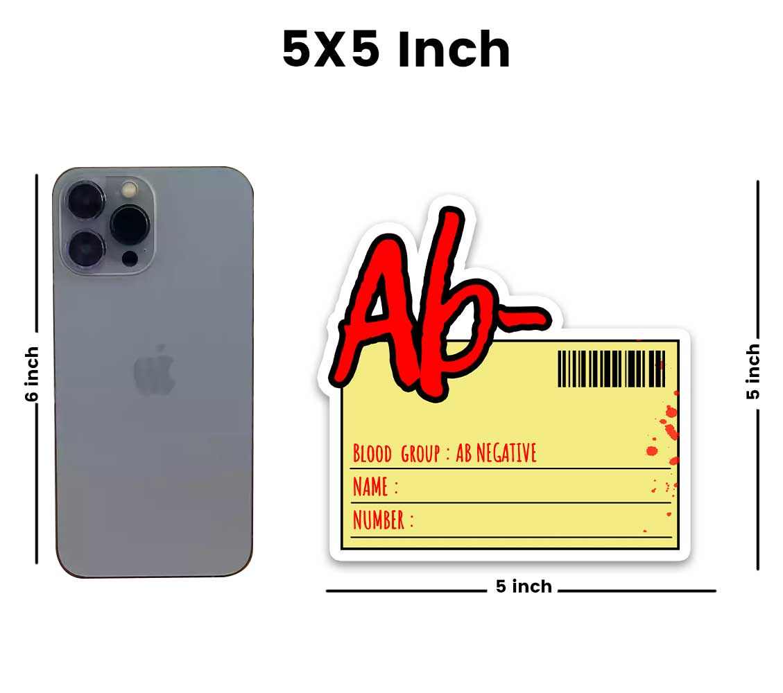 Blood group Ab Negative Reflective Sticker | STICK IT UP