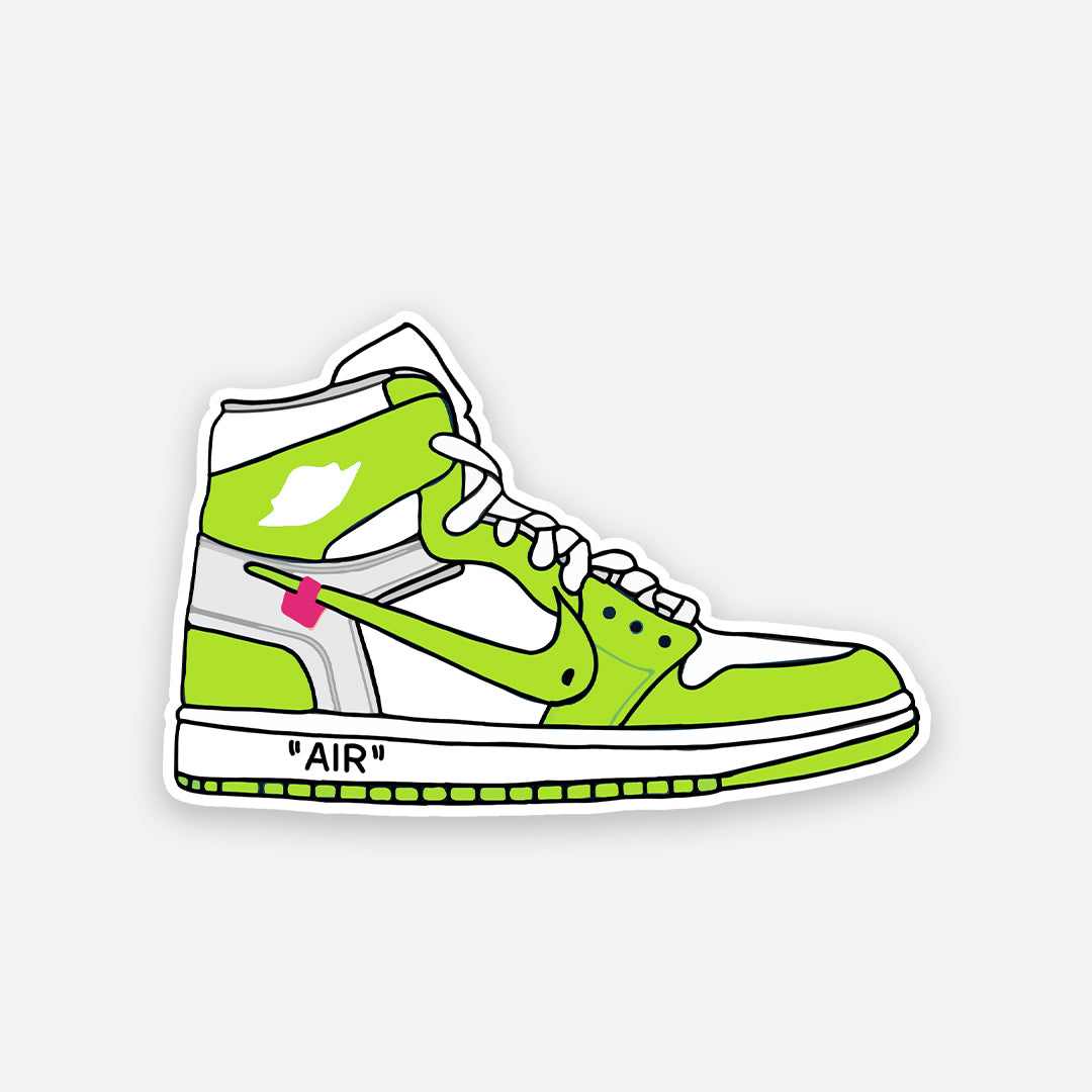 Nike Air Shoe Green sticker | STICK IT UP