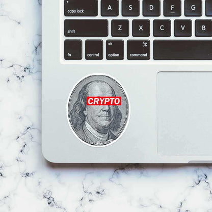 Run Crypto for President sticker | STICK IT UP