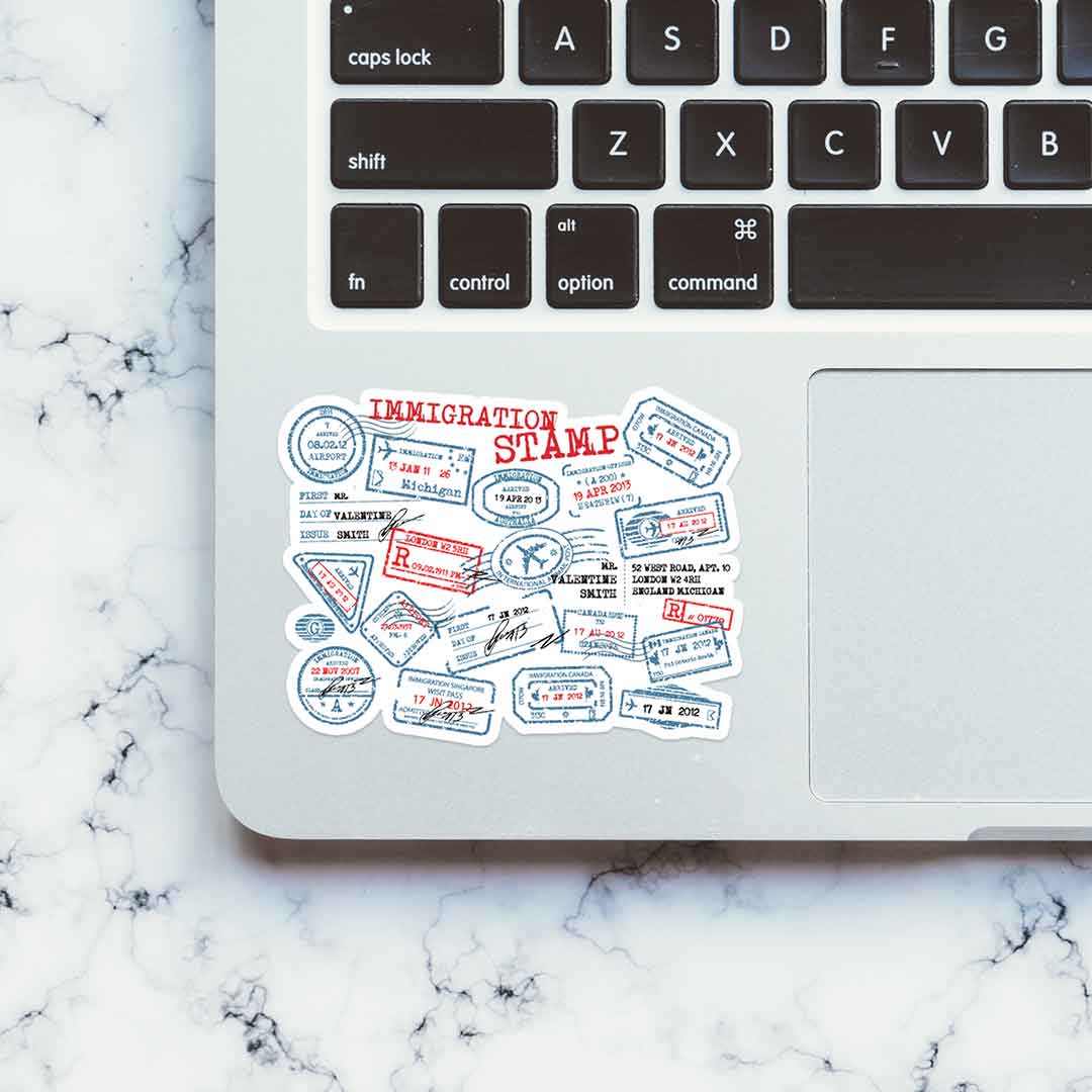 Immigration Stamp sticker | STICK IT UP