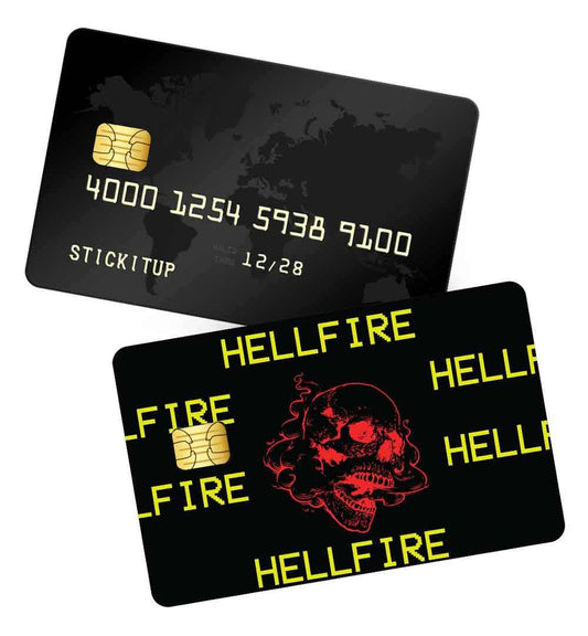 hell fire credit card skin | STICK IT UP