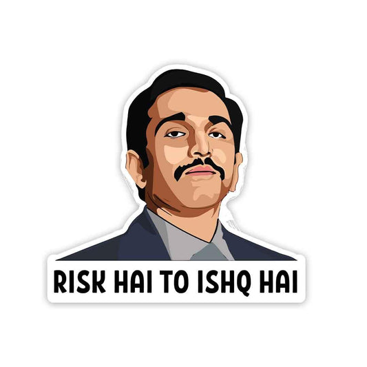 Risk hai to ishq hai Sticker | STICK IT UP