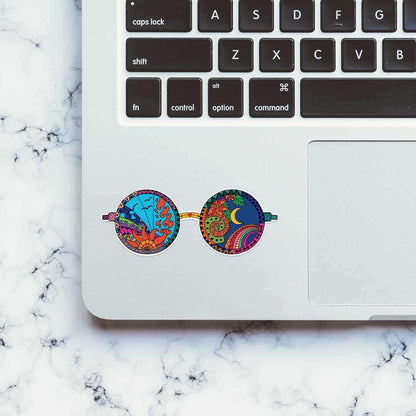 Psychedelic glasses Sticker | STICK IT UP