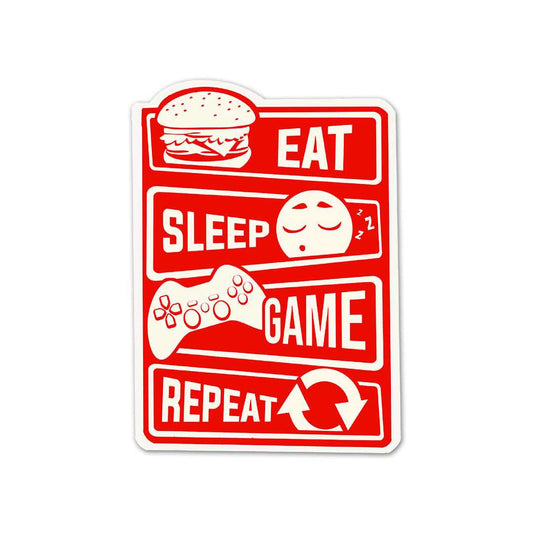 Eat Sleep Game Repeat Sticker | STICK IT UP