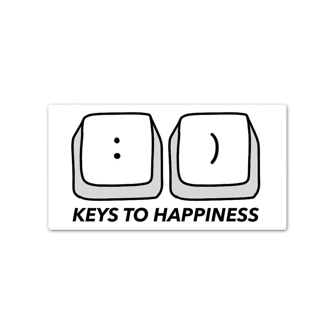 Keys to Happiness Sticker | STICK IT UP