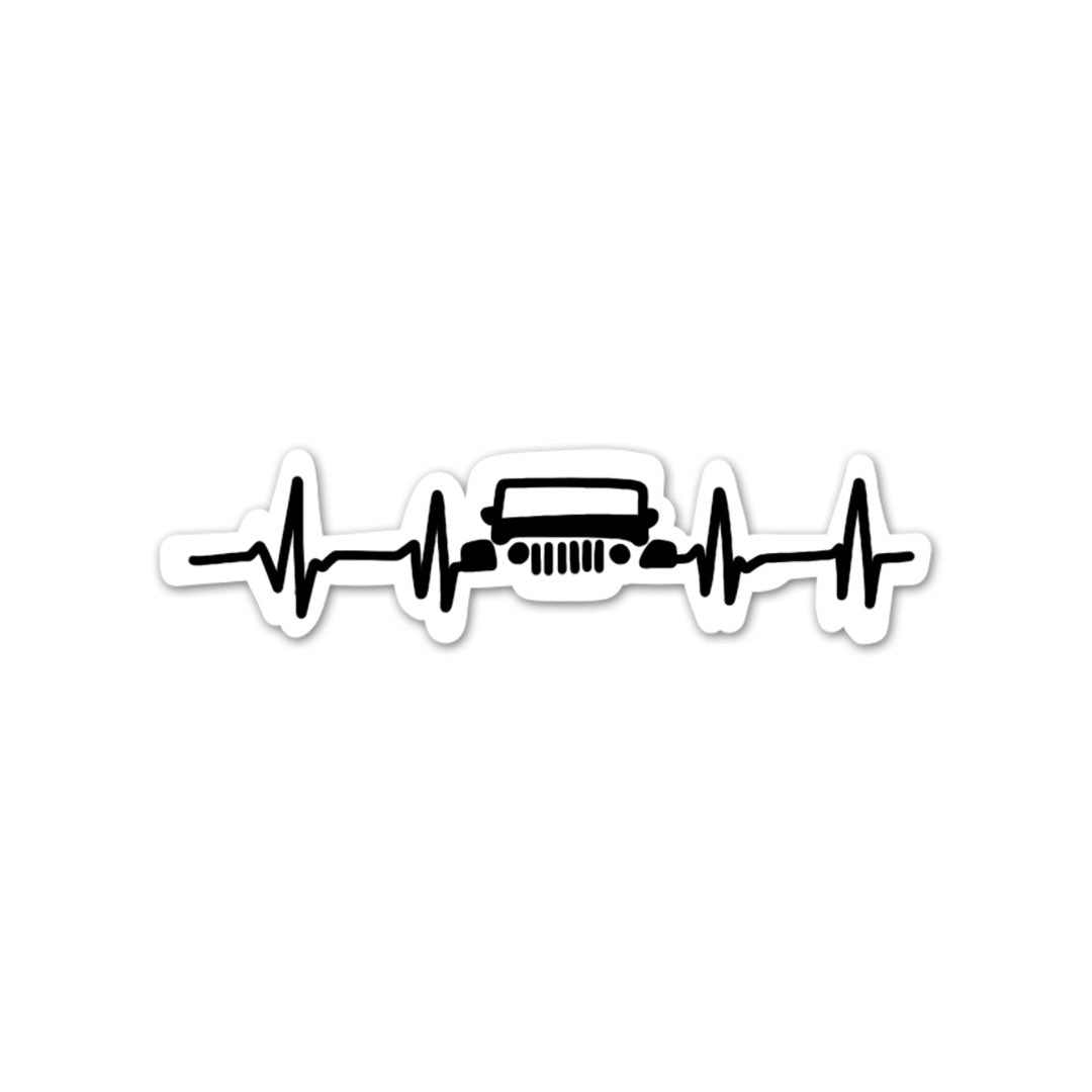 Jeep Heartbeat Sticker | STICK IT UP