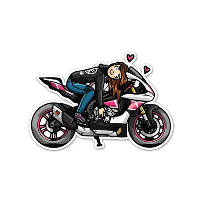 Biker Girl Sticker | STICK IT UP