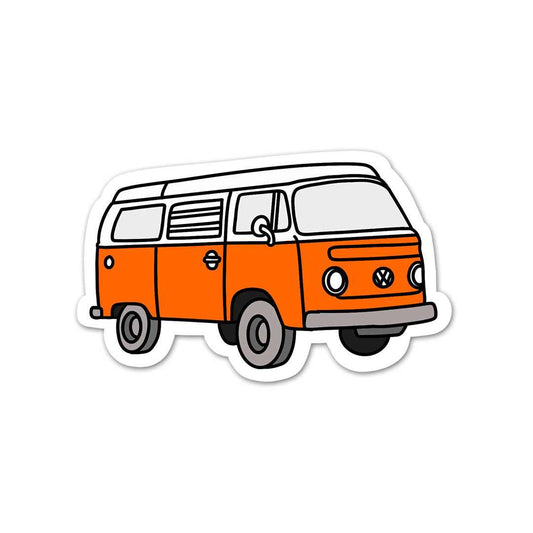 Orange Mini Bus Sticker | STICK IT UP