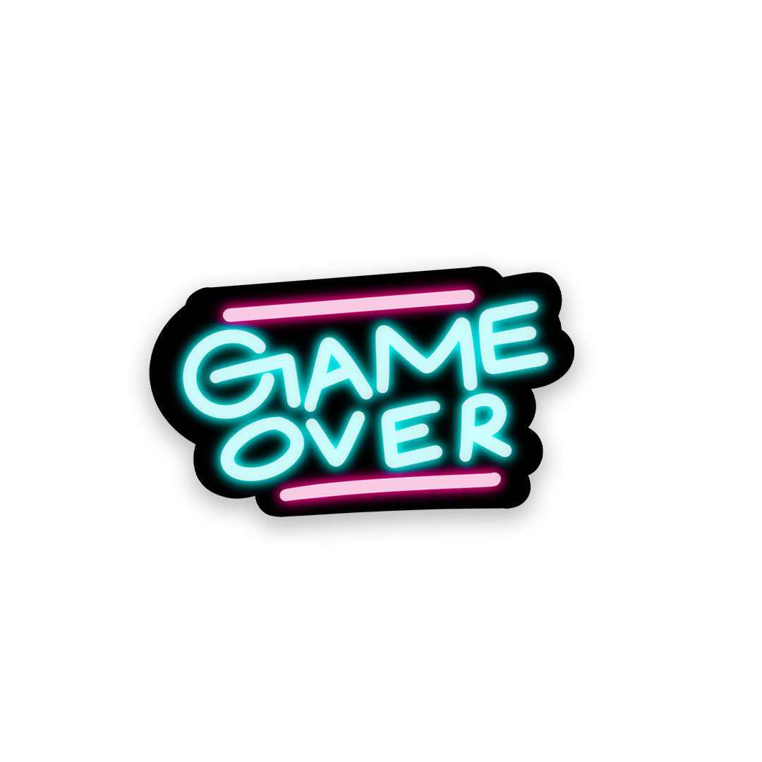 Neon Game over Sticker | STICK IT UP