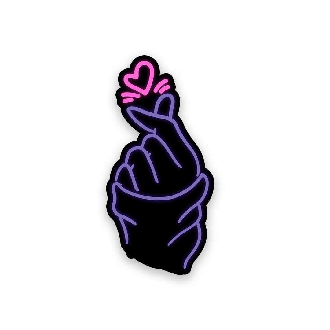 Neon Oppa Saranghae Sticker | STICK IT UP