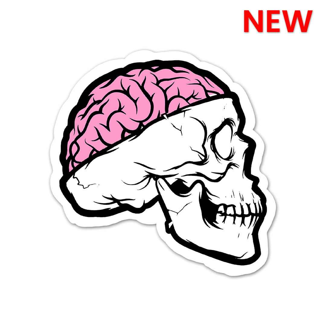 Skull With Brain Open Sticker | STICK IT UP