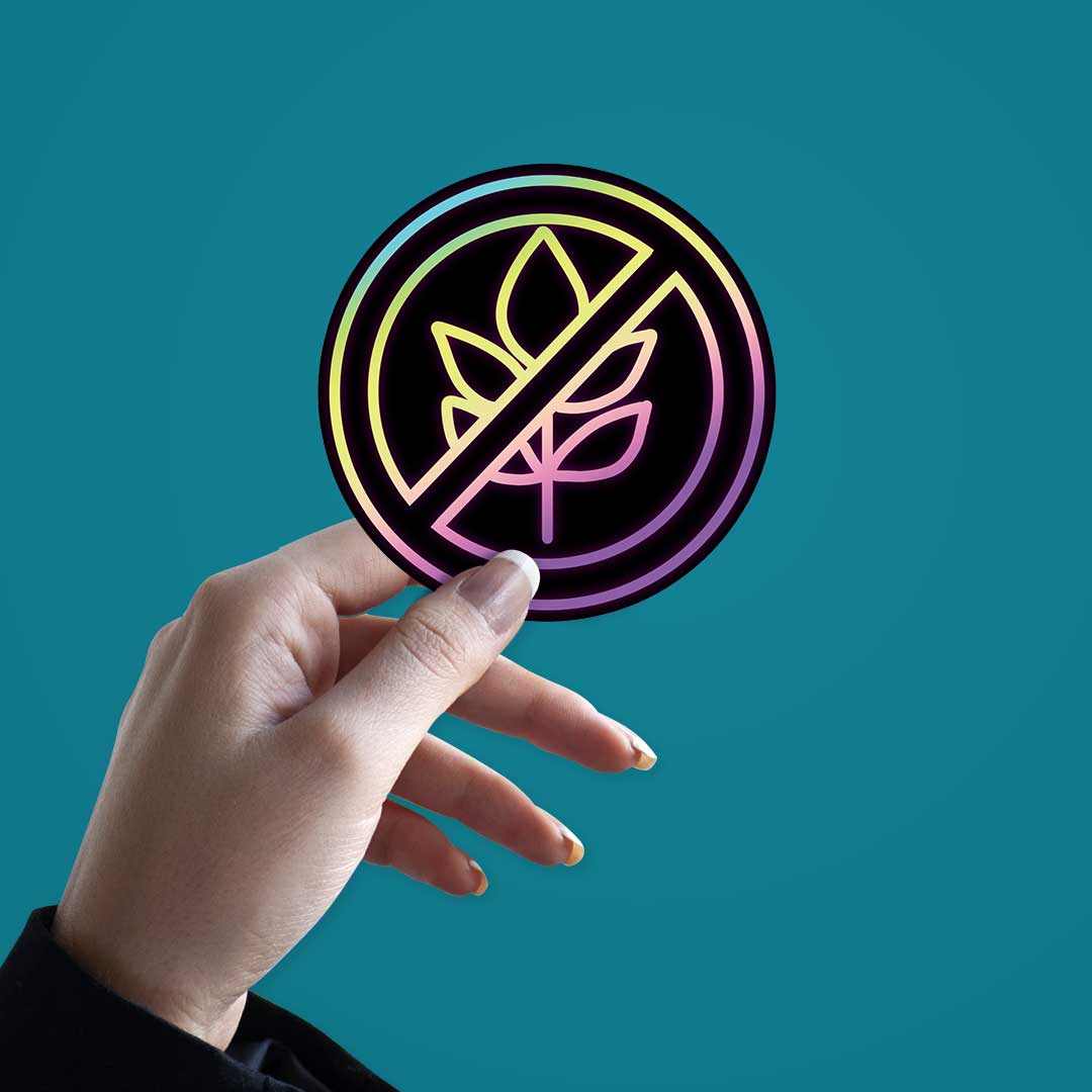 Neon No weed Sticker | STICK IT UP