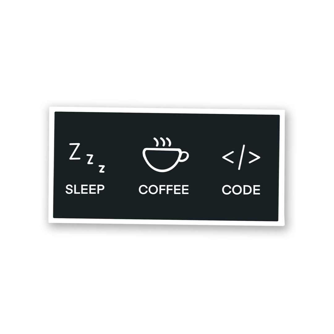 Sleep Coffee Code Sticker | STICK IT UP