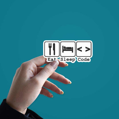 Eat Sleep Code Sticker | STICK IT UP