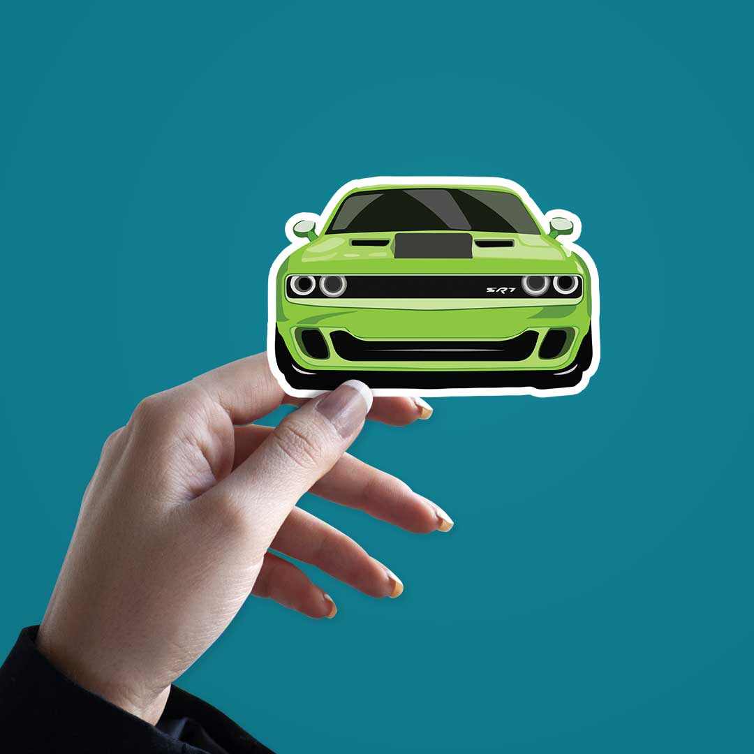 Green Vintage Muscle Sticker | STICK IT UP