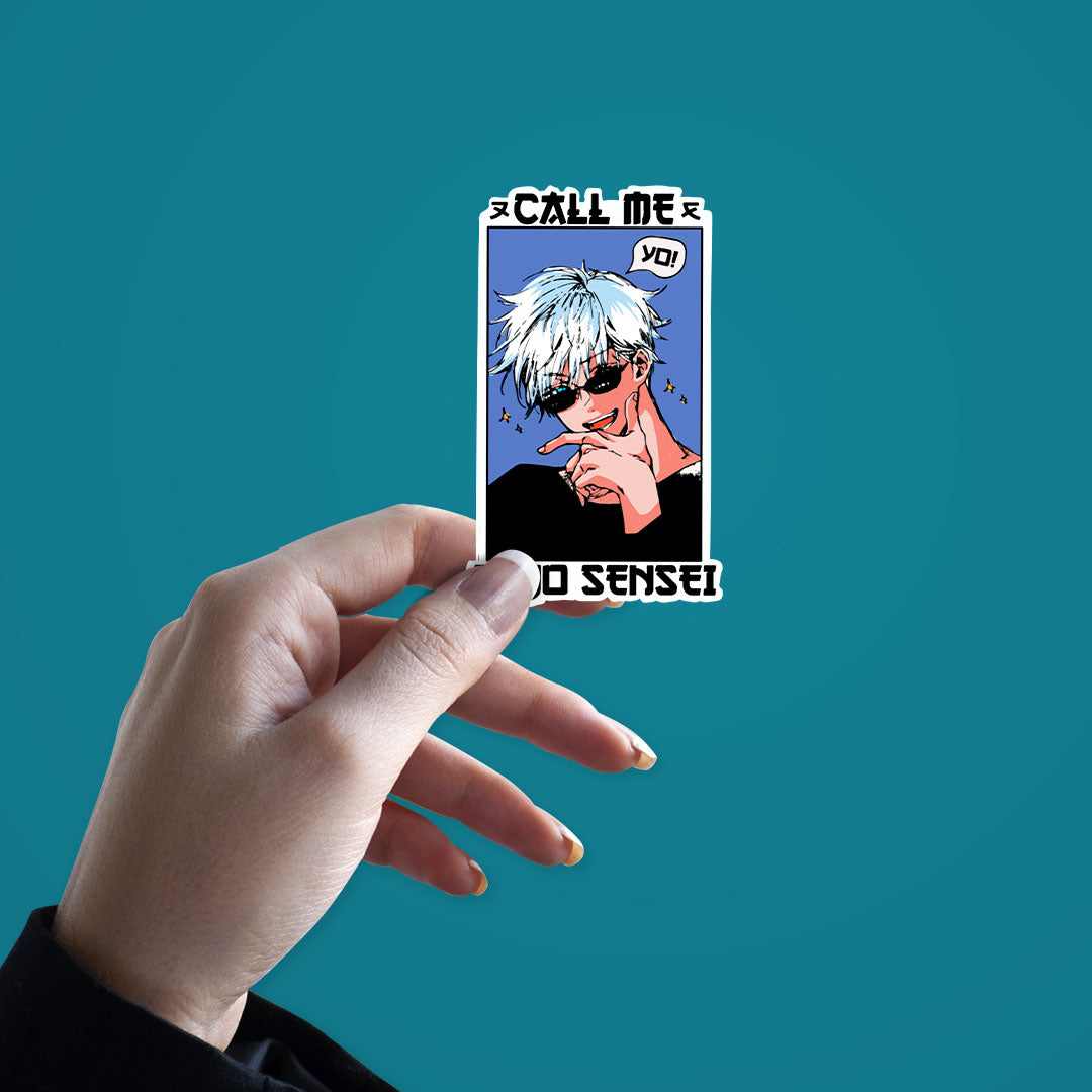 Call Me Gojo Sensei Sticker | STICK IT UP