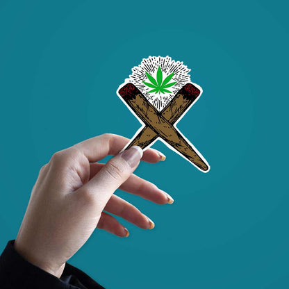 Weed Cross Sticker | STICK IT UP