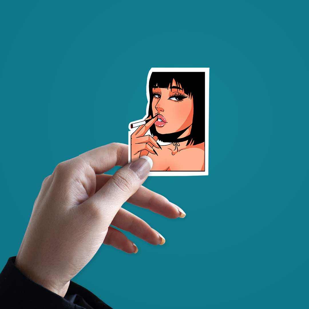 Smoke Girl Sticker | STICK IT UP