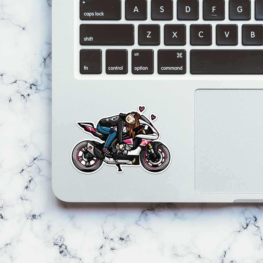 Biker Girl Sticker | STICK IT UP