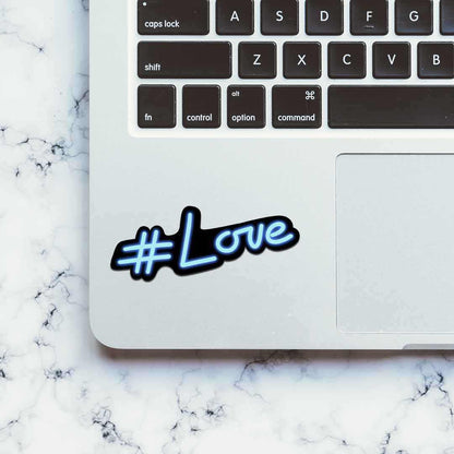 Neon Hashtag love Sticker | STICK IT UP