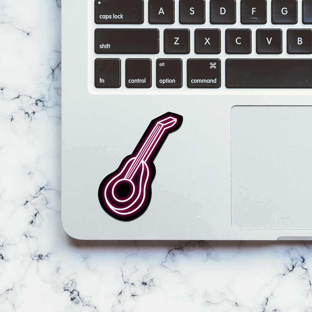 Neon Pink guitar Sticker | STICK IT UP