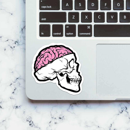 Skull With Brain Open Sticker | STICK IT UP