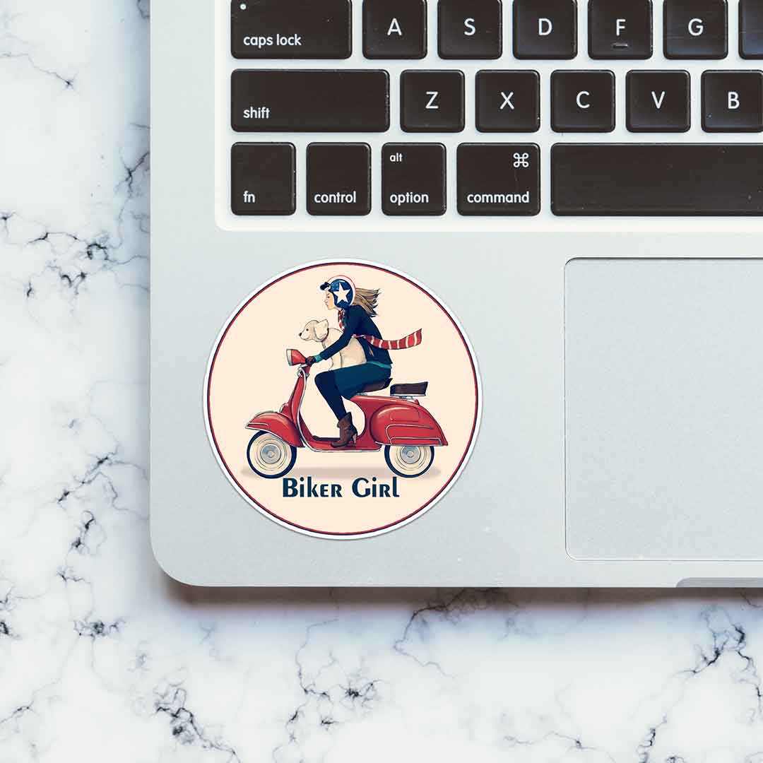 Biker Girl Sticker | STICK IT UP