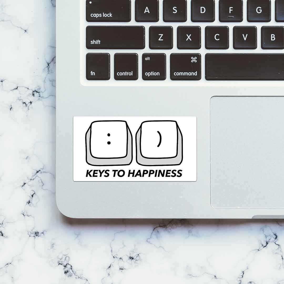 Keys to Happiness Sticker | STICK IT UP