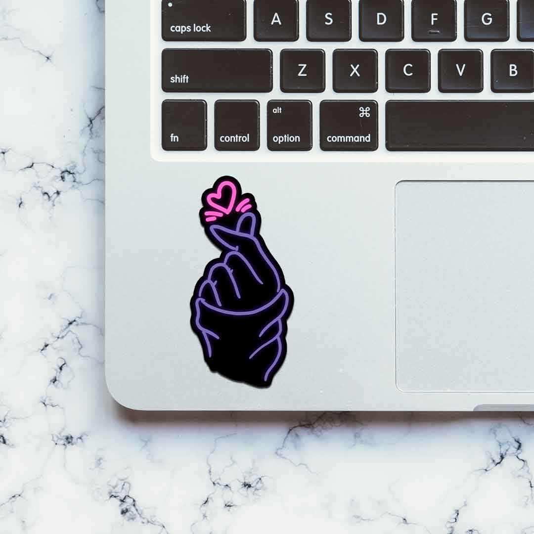 Neon Oppa Saranghae Sticker | STICK IT UP